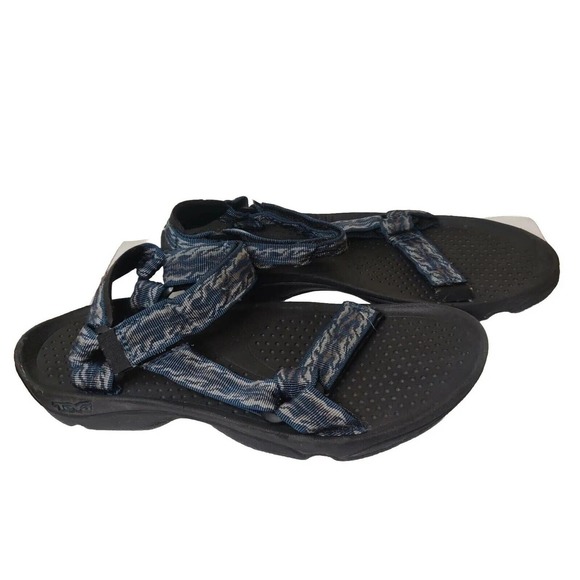 Teva Men's Shoes Sandals Size 11 Outdoor Hook & Loop Blue Gray Straps. - Picture 1 of 7